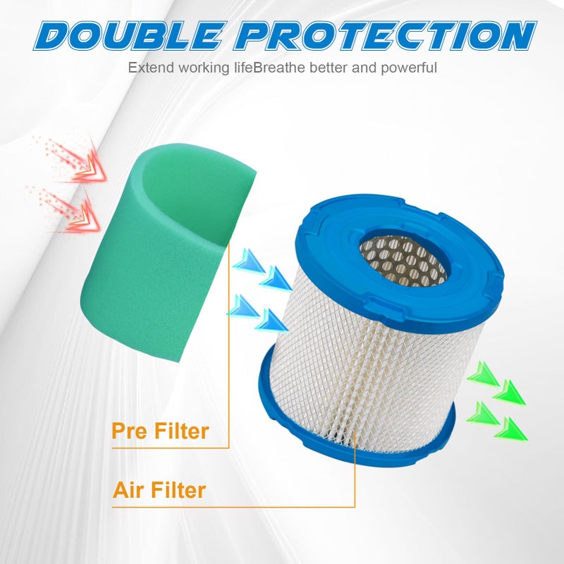 LOCOPOW 393957 393957S Air Filter Kit for Briggs and Stratton 390930 271794 271794S 4106 7-18 HP Horizontal Engines John Deere PT9334 LG393957S LG393957 PT4301 Lawn Mower - Image 5